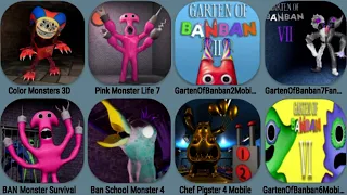 Color Circus Digital Monster Update, Pink Monster 7, Banban2+6, Banban7 demo, BAN Survival, Chef Pig