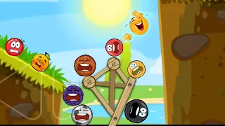 Red Ball 4 - "Slow Motion" Wooden Kart Falls From Hills Level 14 with All Balls End Game