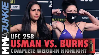 UFC 258 official weigh-in highlight: Everyone on mark