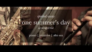 Spirited Away Theme- "One Summer's Day" (あの夏へ) - Joe Hisaishi | Alto Sax / Piano / Recorder Cover