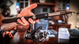 PLUSINNO TRAVEL FISHING ROD/REEL REVIEW ($50 on Amazon) 👍🏼