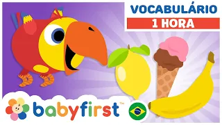 Aprenda comidas e animais deliciosos com Larry | Vídeos Educativos para Crianças |1 Hora |BabyFirst