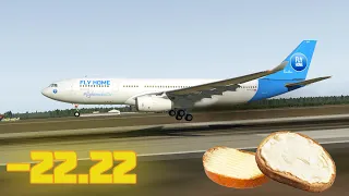 #flyhomebutter X-Plane 11 Airbus A330-200 -22,22 fpm!! Ультра хд 16К 120 fps