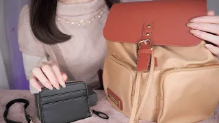 ASMR "GASTON LUGA" Backpack Unboxing, Review, In my bag (Whispering) / バックパック開封, レビュー, バッグの中身 (囁き声)