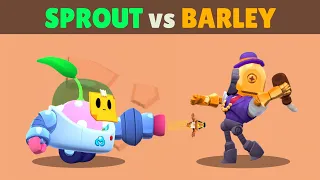 SPROUT vs BARLEY | 1vs1 | Brawl Stars Best Thrower!