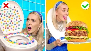 ¡LOS MEJORES GADGETS DE BAÑO! CHICAS RICAS VS POBRES! || *Hacks Geniales Y Momentos Divertidos*