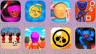 Survival Story Round 6,Squid Poppy,Poppy Survival,Brawl Stars,420 Prison,Squid Football,Poppy Horror