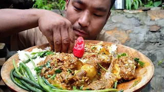 eating massive amount of food and pork meat || Northeast mukbang || kents vlog.