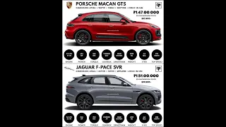 Porsche Macan GTS vs Jaguar F-Pace SVR | Quick Comparison 🔥 #shorts