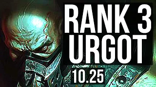 URGOT vs WARWICK (TOP) | 10/0/5, Rank 3 Urgot, Legendary | NA Grandmaster | v10.25