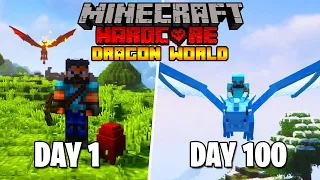 I Survived 100 Days in a Dragon World in Minecraft... Here's what happened