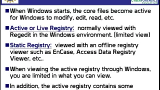 Windows Registry 1 of 3