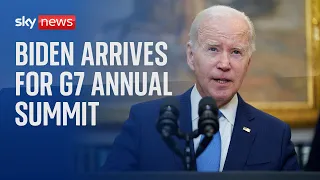 Biden arrives for annual G7 summit in Japan