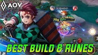 AoV : YAN/TANJIRO GAMEPLAY | BEST BUILD & RUNES - ARENA OF VALOR