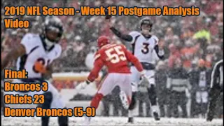 2019 NFL Season - Week 15: Broncos/Chiefs Postgame Analysis Video