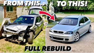 Rebuilding A WRECKED Opel Astra Gsi Turbo In 13 Minutes!