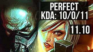 URGOT vs RIVEN (TOP) | 10/0/11, Legendary, 700+ games | BR Diamond | v11.10