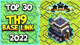 Top 30 Best Th9 (Town hall 9) Bases With Copy Links | NEW Th9 Trophy/War Base Design Clash Of Clans