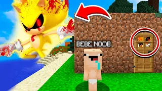 CASA BEBE NOOB VS CREEPYPASTA SUPER SONIC.EXE MINECRAFT TROLL + ROLEPLAY