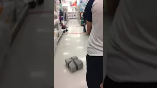 Daring kid to kick ball across store:SPOILER ALERT HAS TO PAY MONEY