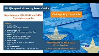 EPRS online policy roundtable | Negotiating the 2021-27 MFF and NGEU: Crisis and compromise