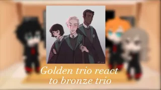 Golden trio react to bronze trio | ships | Gacha | Harry Potter | hp |