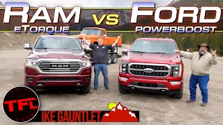 Surprising Ike Gauntlet MPG Winner: Ram 1500 HEMI V8 vs Ford F-150 Hybrid V6 Towing Test Comparison!