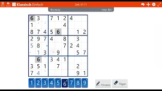 Microsoft Sudoku Classic Easy, May 6, 2024, Daily Challenges