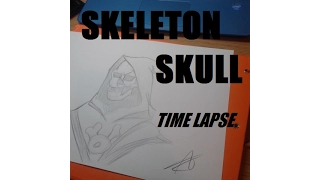 Drawing Skeletor from He-Man - Skull Drawings (Time Lapse)