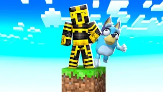 SOBREVIVE EN 1 BLOQUE CON BLUEY EN MINECRAFT 😱