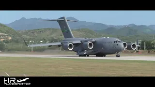 McChord AFB C-17 at Ponce Mercedita Airport Landing & Take off.