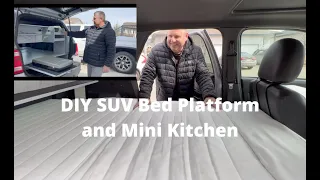 Affordable and Easy DIY SUV Bed Platform and Mini Kitchen