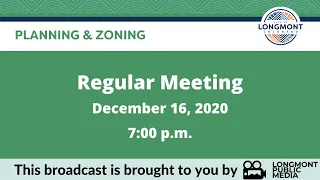 Planning & Zoning Meeting - December 16, 2020