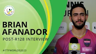 Brian Afanador Post-Round of 128 Interview | #ITTFWorlds2023