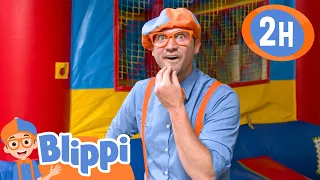 Blippi visits Amy's Playground - Exercise | Blippi - Kids Playground | Educational Videos for Kids