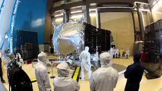 MAVEN Spacecraft Solar Array Deployment Test