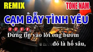 Karaoke Cạm Bẫy Tình Yêu Tone Nam Remix | Nhạc Sống Nguyễn Linh