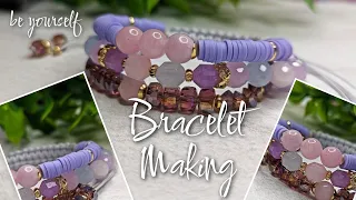 собираем БРАСЛЕТ 3 в 1 из КАМНЕЙ и БУСИН | HOW TO MAKE BEADED MACRAME BRACELET