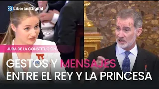 Los gestos y mensajes entre el Rey y la princesa Leonor en el almuerzo real