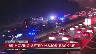 I-85 crashes backup traffic for hours