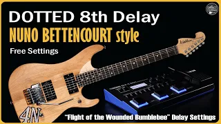 Boss GT1 Nuno Bettencourt's Dotted 8th Delay Style Patch Settings