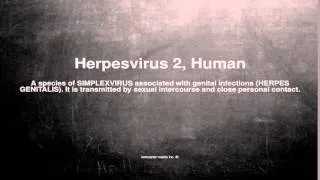 Medical vocabulary: What does Herpesvirus 2, Human mean