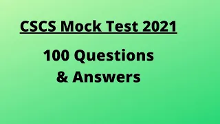 CSCS test 2023 | CSCS Green Card Test | CSCS Training Video | cscs health and safety test questions