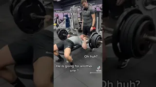 130 KG BENCHPRESS‼️ HE WILL NEVER GET THAT REP 😅 #shorts