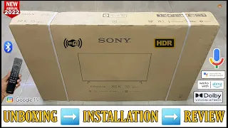 SONY KD-55X80K 2022 || 55 inch 4k HDR Google Tv Unboxing And Review || With Hands Free Voice Search
