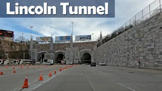 Driving thru Lincoln Tunnel to New York City Eastbound