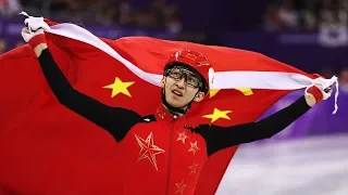 China's Wu Dajing wins men's 500m short-track speed skating at PyeongChang