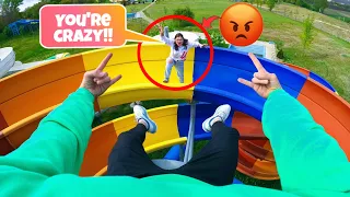 ESCAPING FROM CRAZY CHEATED WIFE @DumitruComanac (Action Parkour Chase POV)