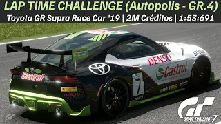 Gran Turismo 7 - Lap Time Challenge (Autopolis - Gr.4) | Toyota GR Supra Race Car '19 | 1:53:691