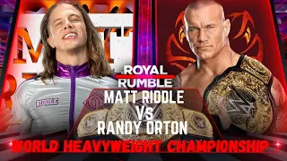 Royal Rumble PPV - Matt Riddle Vs Randy Orton (World Heavyweight Championship)